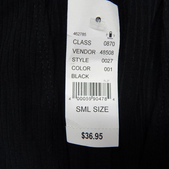 PacSun Womens Body Con Mock Turtleneck Midi Sleeveless Dress Black Size S - Picture 3 of 7